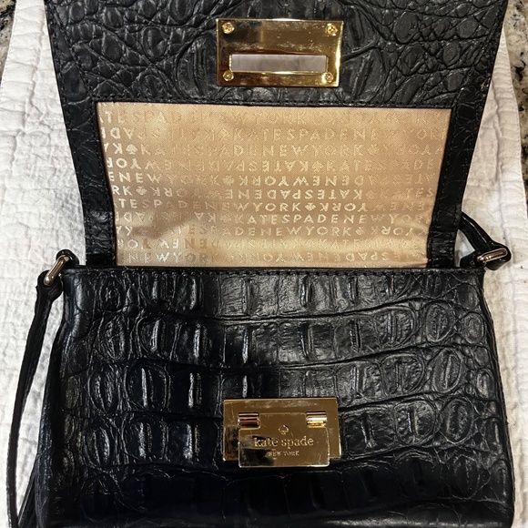 KATE SPADE #42317 Black Leather Small Crossbody Bag - Picture 3 of 9